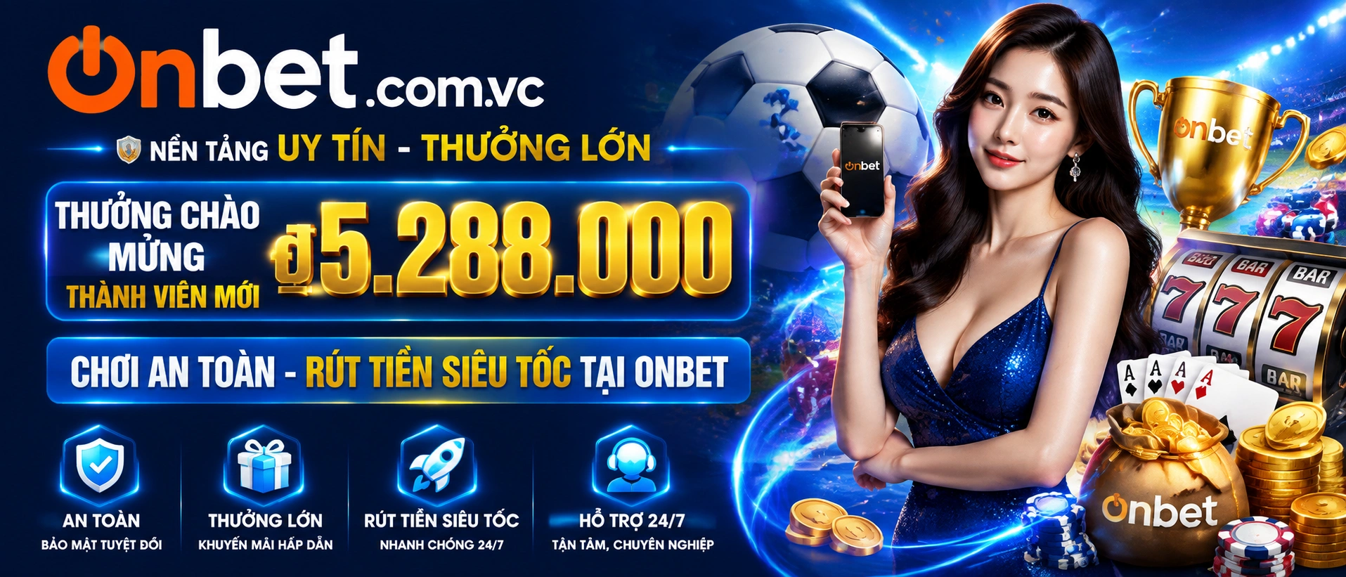 Không gian Bắn Cá ONBET với phong cách hình ảnh sáng và phù hợp thiết bị di động